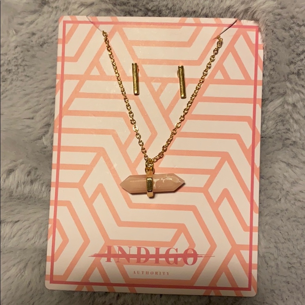 Indigo Authority Necklace & Earring Set